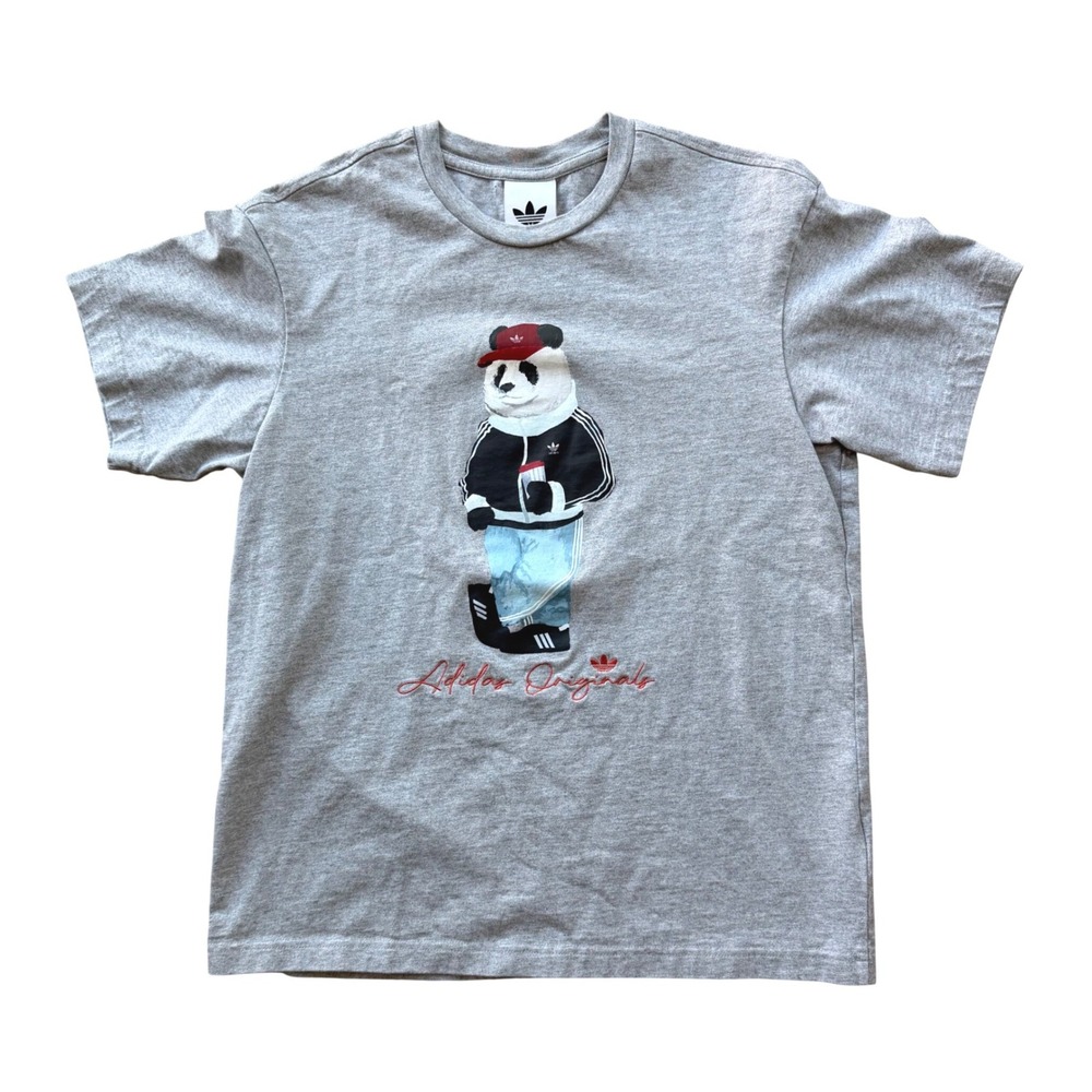 Adidas Originals Panda Graphic Tee Heather Gray Small Dorophy Collab TT Panda